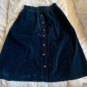 NWT Dark Blue Corduroy Skirt